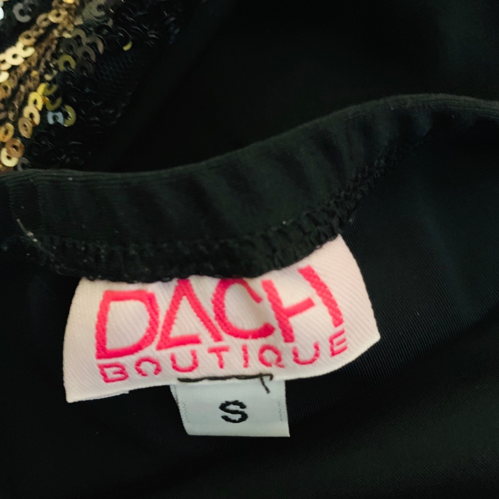 Dach Boutique black gold sequin party mini dress - Picture 7 of 8
